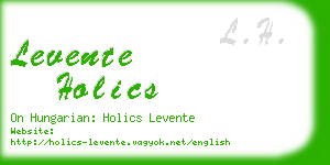 levente holics business card